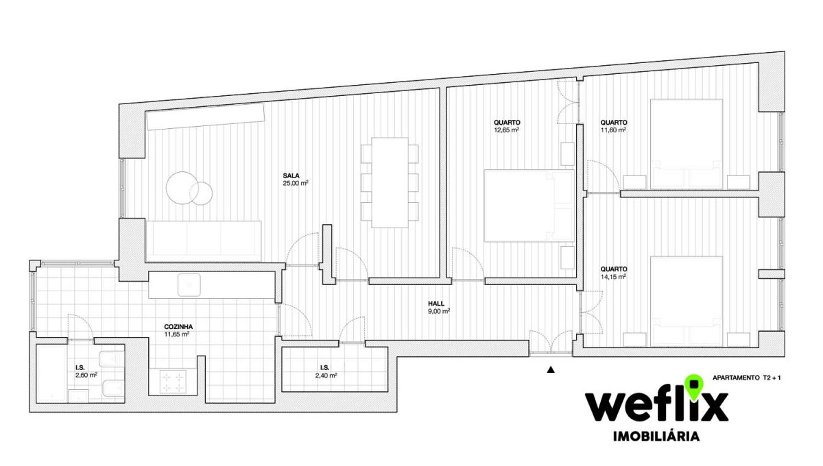 apartamento t3 ajuda - weflix imobiliaria planta
